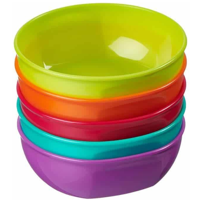 Pack de 5 platos tipo bowls plásticos vital baby