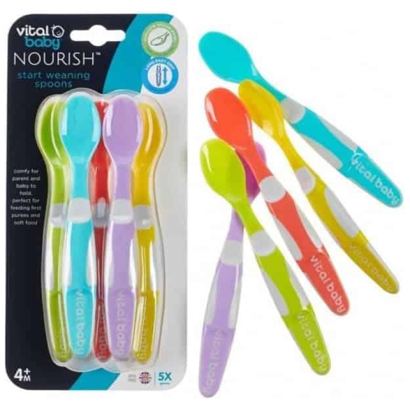 Pack de 5 cucharas para bebés vital baby