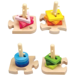 Juguete de madera puzzle apilable hape