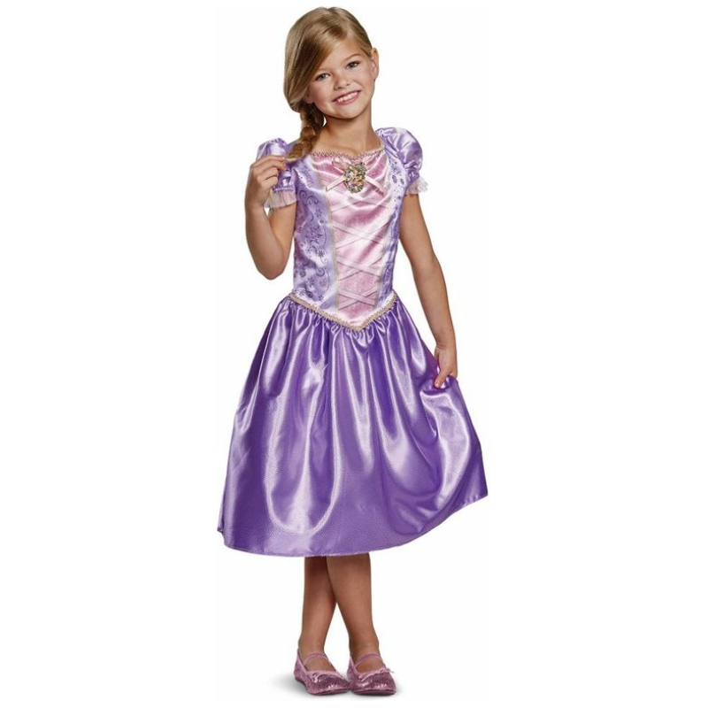 Disfraz básico rapunzel disney - violeta, talla 4-6