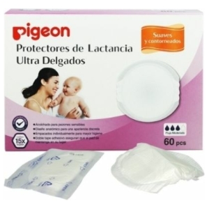 Absorbentes de leche materna slim light 60 pcs pigeon