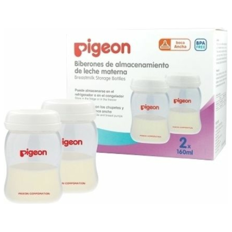 Botellas almacenamiento pigeon boca ancha 2 unidades