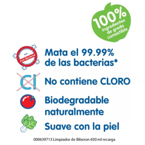 Liquido limpiador mamaderas biberones recarga pigeon