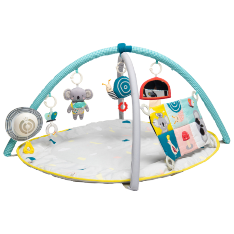 Gimnasio con panel de sonido para bebés taf toys