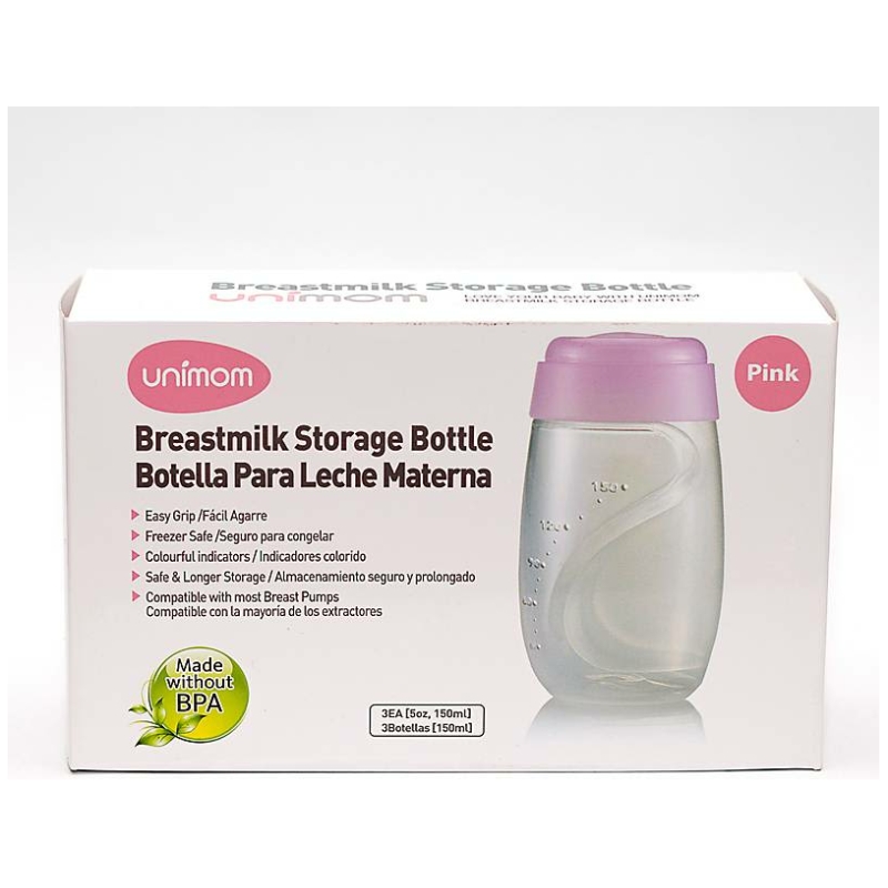 Botellas para almacenar leche materna unimom 3 unidades