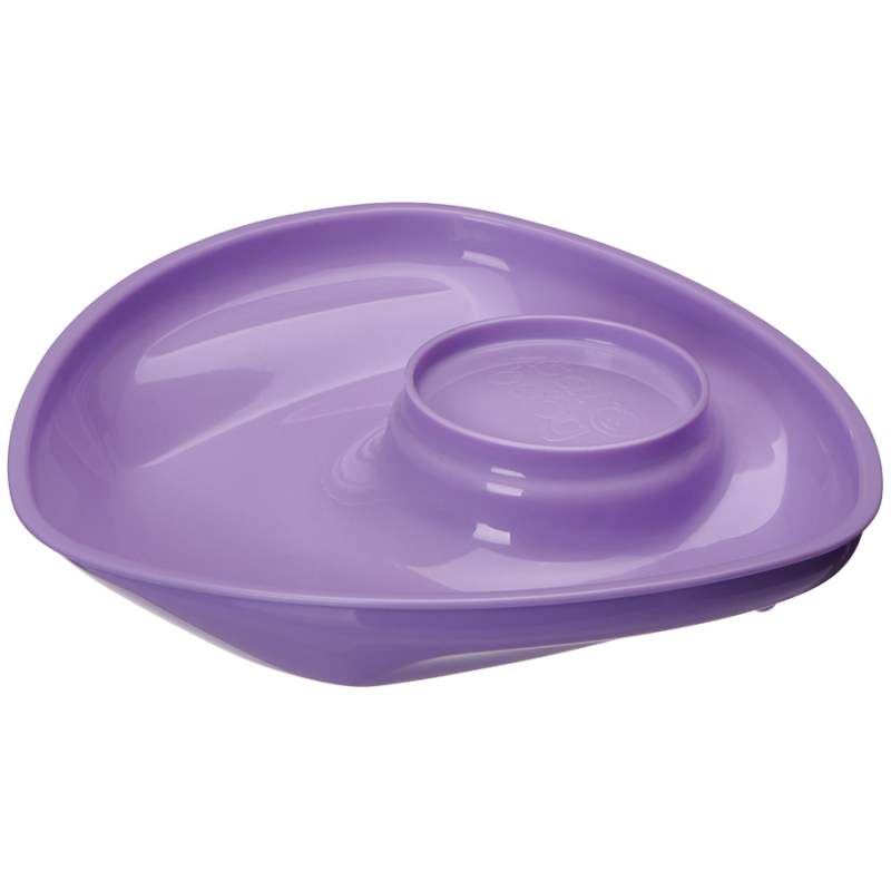 Plato para bebe con base de succión morado