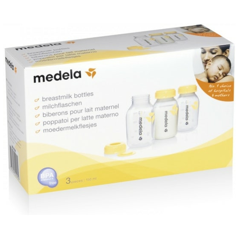 Botellas de almacenamiento de leche 3 unidades medela