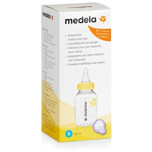 Mamadera de plástico 150 ml medela