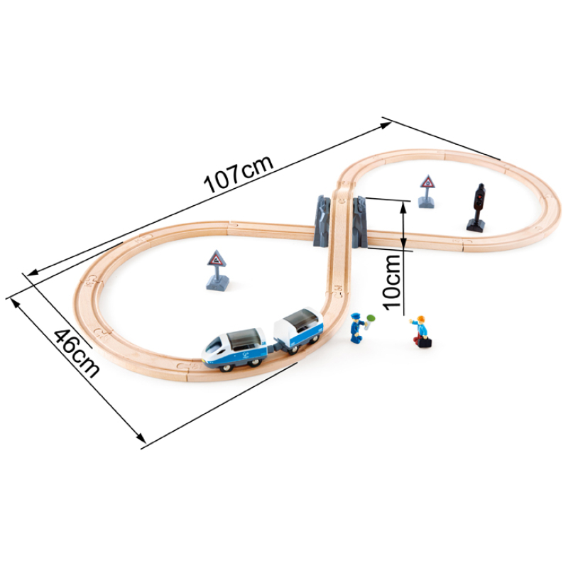 Pista vías de tren en forma de 8 hape