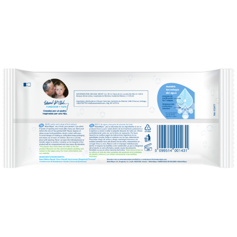 Toallitas húmedas waterwipes 60 und