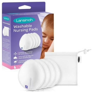 Absorbentes de leche materna lavables lansinoh 4 piezas