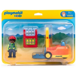 Juguete 1.2.3 montacarga playmobil