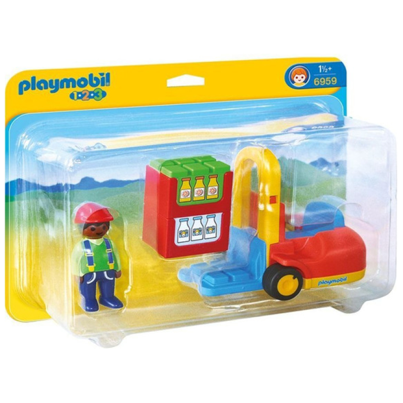 Juguete 1.2.3 montacarga playmobil