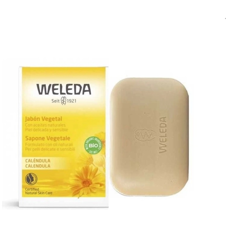 Jabón vegetal de caléndula weleda 100 grs.