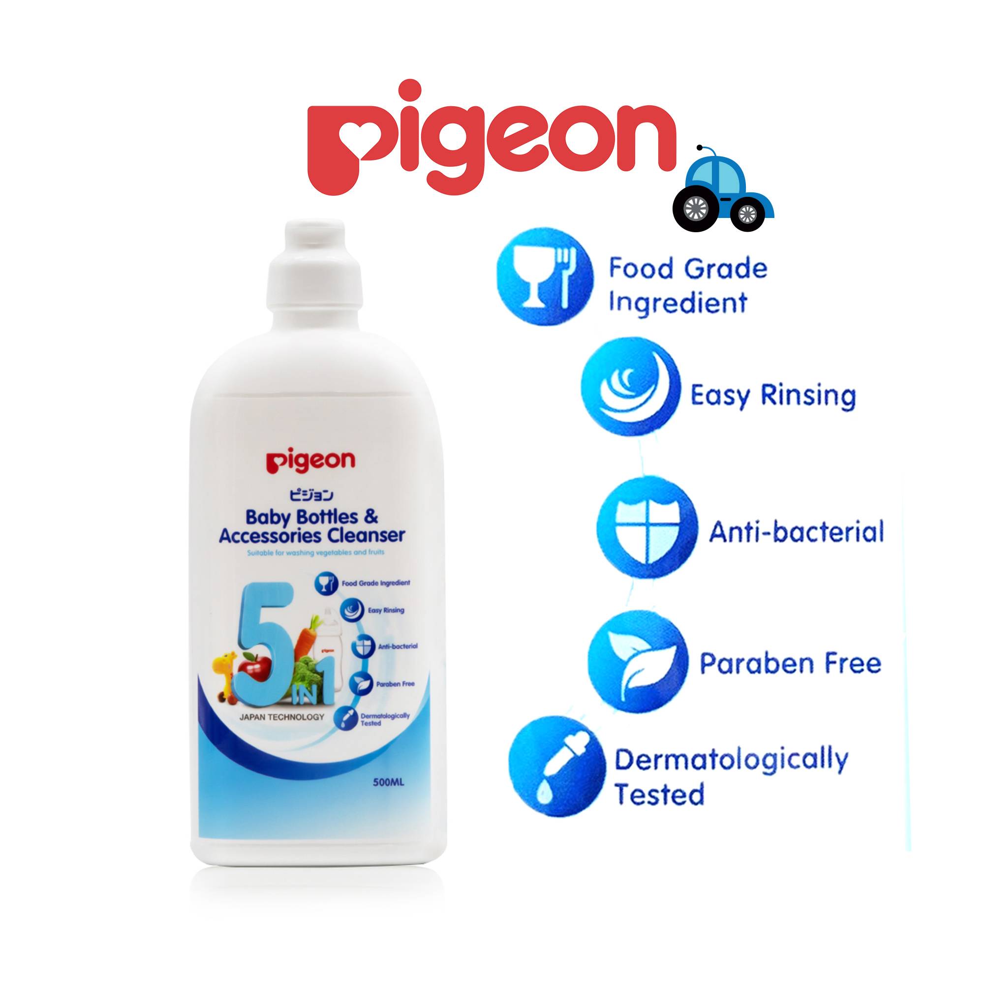 Limpiador De Biberones 5 En 1 Pigeon 500 Ml - Bebeclick