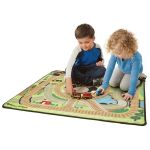 Juego alfombra pista de trenes m&d