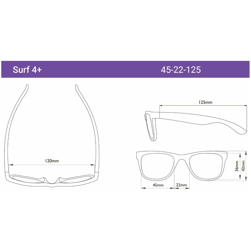 Lentes de sol para niños surf talla 4+ años