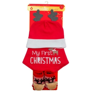 Set de 3 piezas mi primera navidad unisex bambino