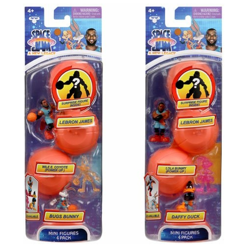 Set de 4 mini figuras sorpresa space jam surtidas