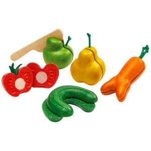 Juguete set de frutas y verduras imperfectas plan toys