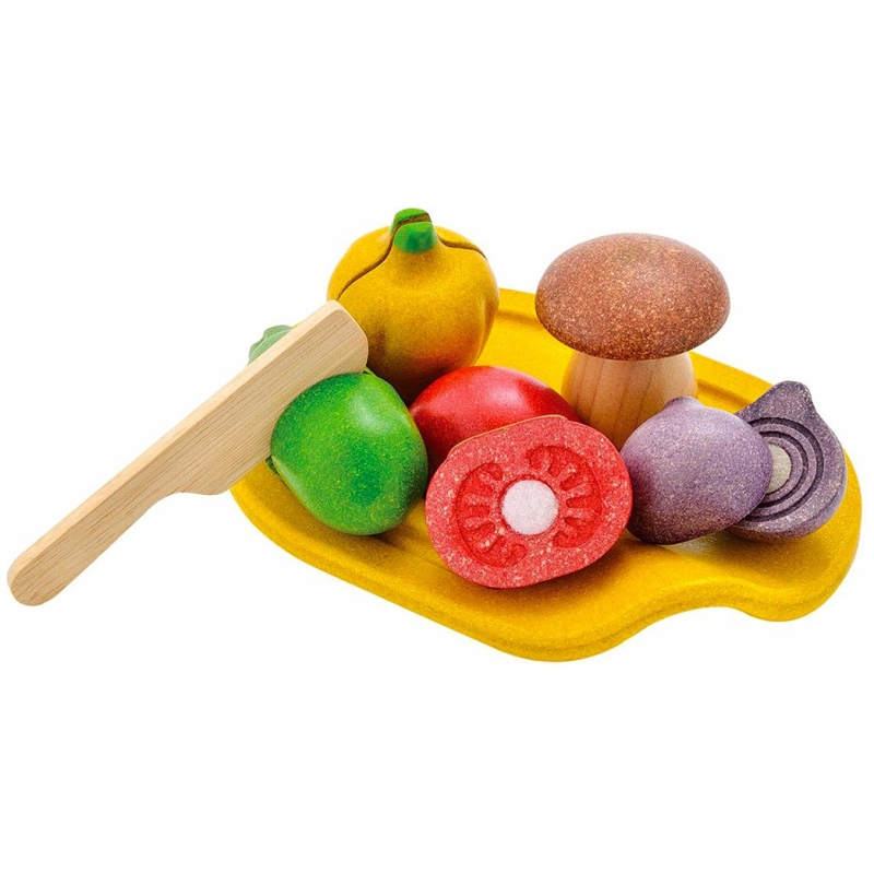 Juguete set de verduras surtidas plan toys