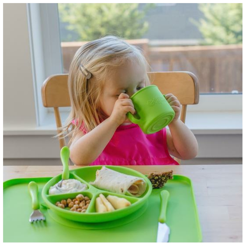 Vaso de aprendizaje con asas para bebés green sprouts