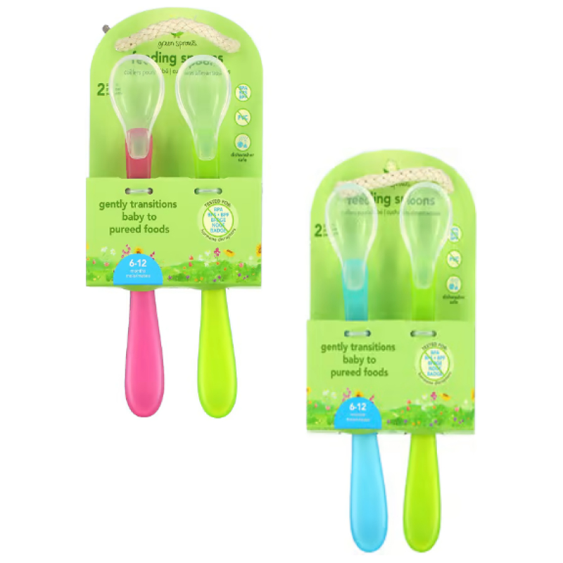 Pack cucharas punta de silicona green sprouts