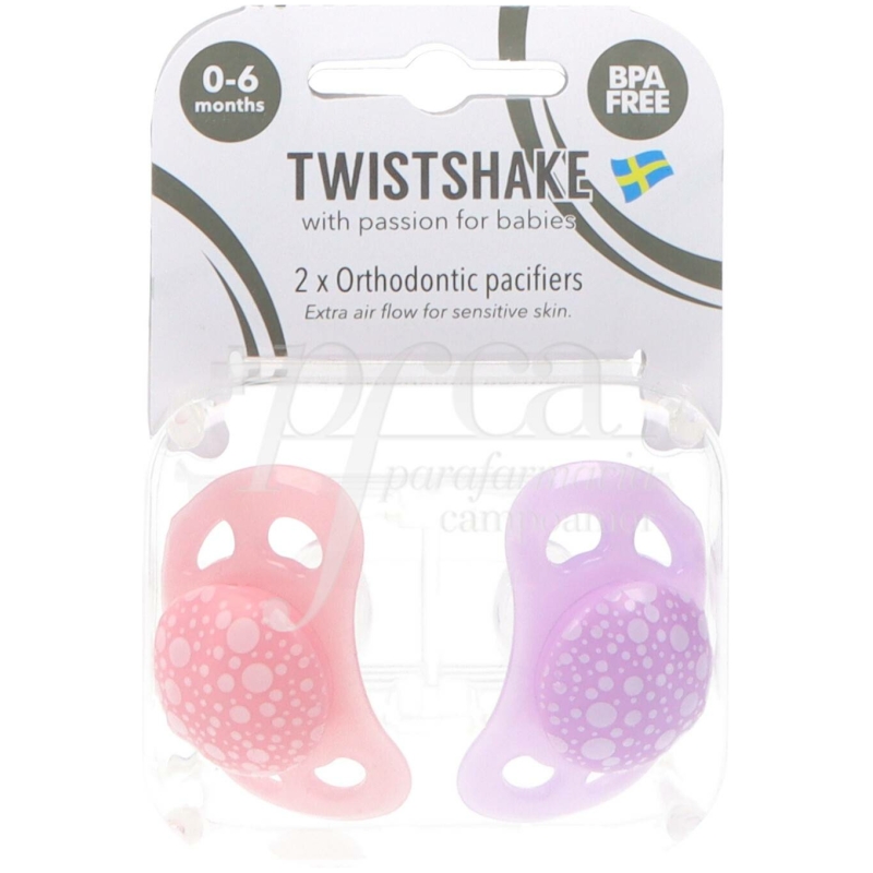 Pack chupetes twistshake 0-6 meses - azul/verde