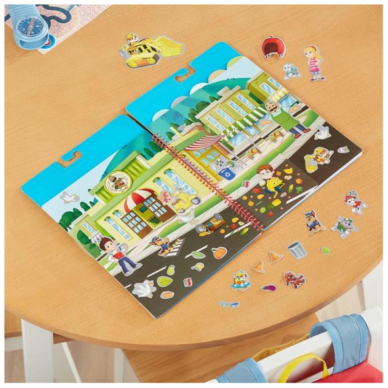 Pad stickers reutilizables paw patrol - bahía de aventuras