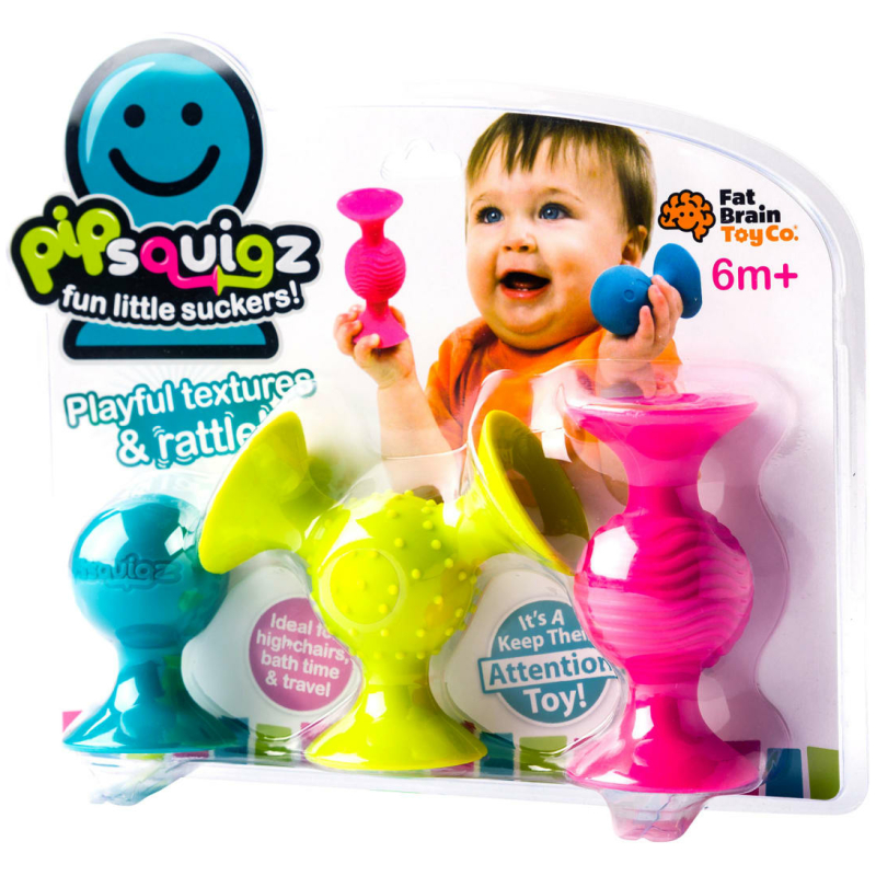 Mordedores sonajeros sensoriales pipsquigz fat brain toy