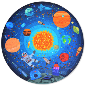 Puzzle redondo vagando en el espacio 150 pcs mideer