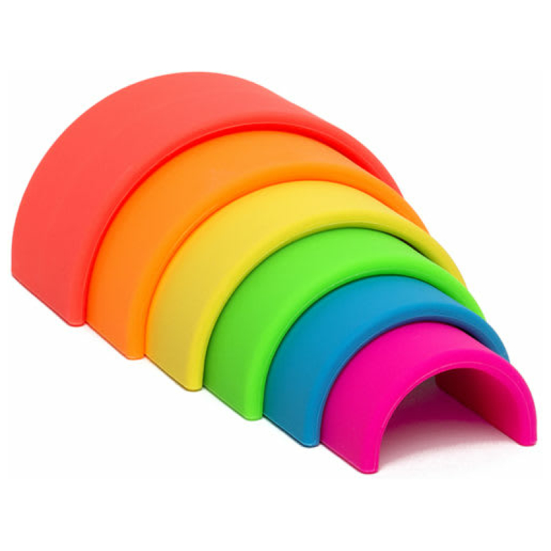 Juguete arcoiris de silicona neón 6 pcs dëna