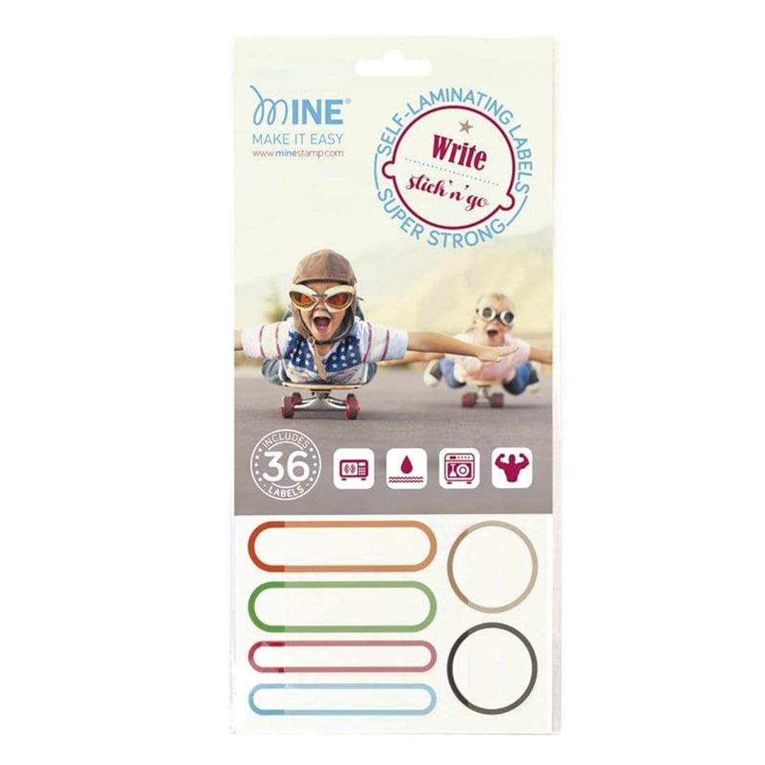 Etiquetas autolaminadas para accesorios mine