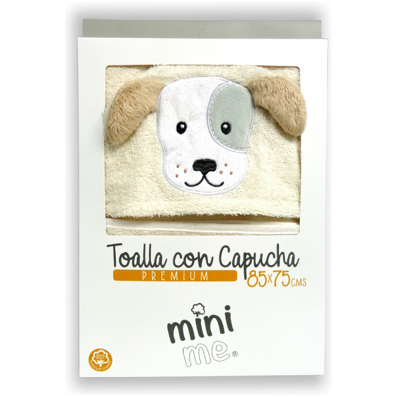 Toalla capucha premium mini me perrito