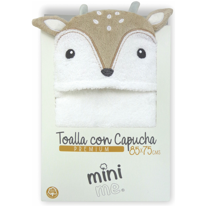 Toalla capucha premium mini me niña venado