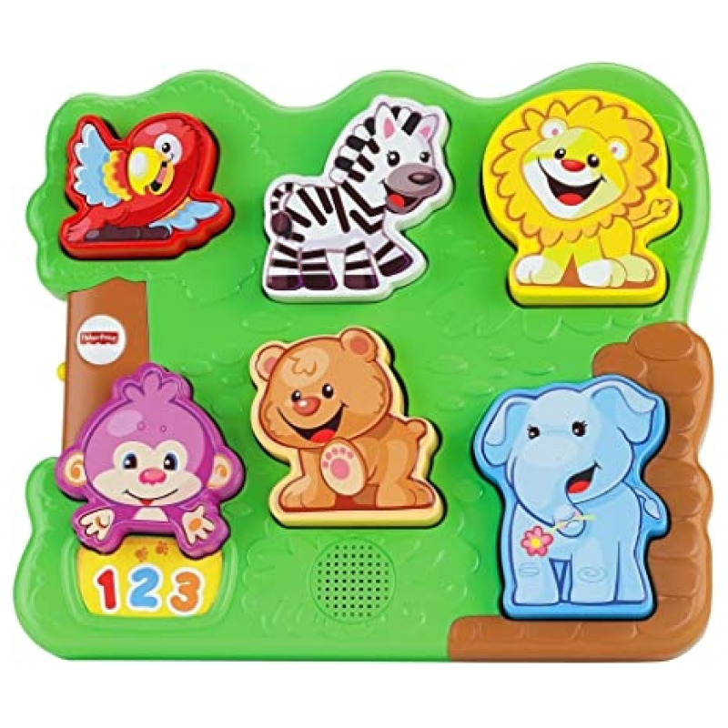 Rompecabezas con sonidos animales de la selva fisher price