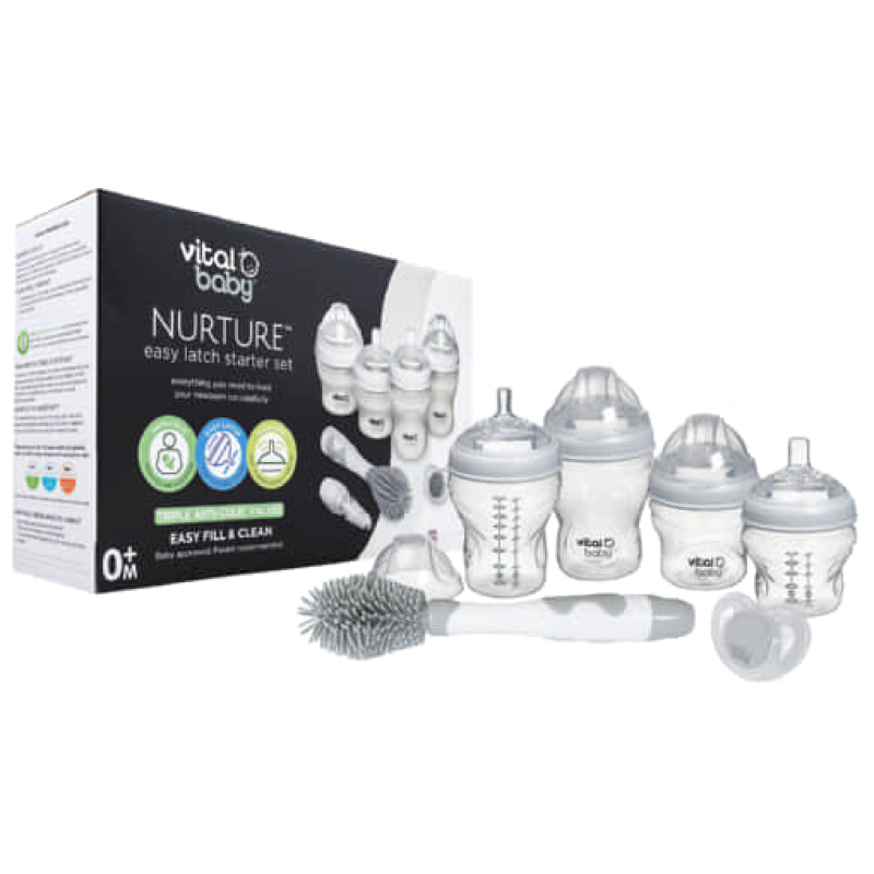 Set de mamaderas para recién nacido nurture vital baby