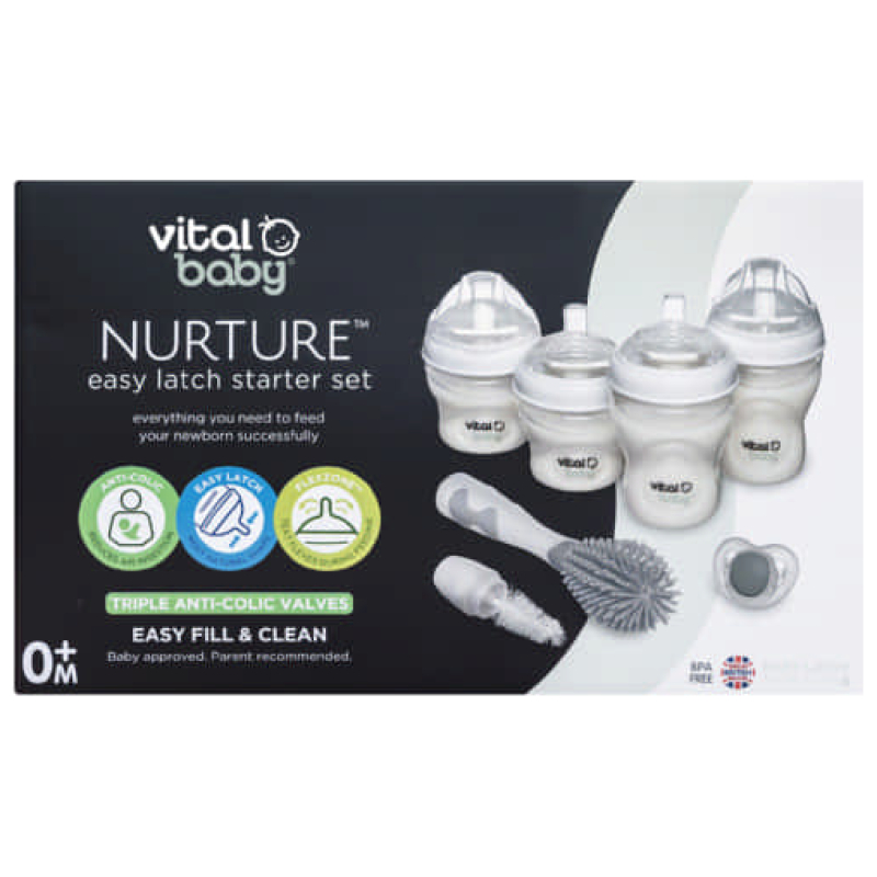 Set de mamaderas para recién nacido nurture vital baby