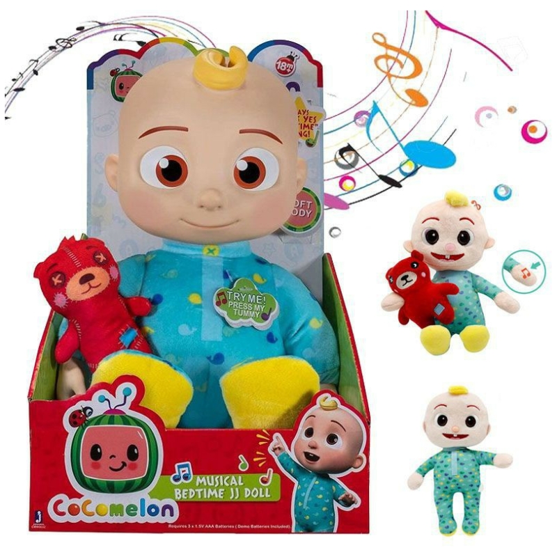 Cocomelon - peluche musicale jj 30 cm, peluche