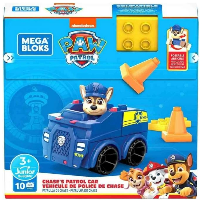 Juguete vehículo patrulla de chase paw patrol mega bloks