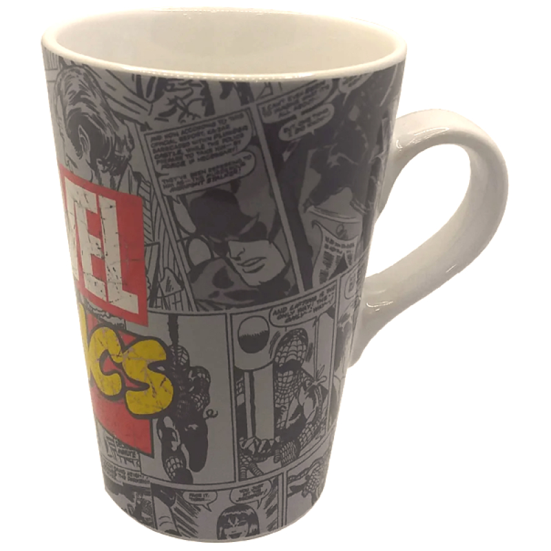 Taza de cerámica larga marvel 4 diseños - azul