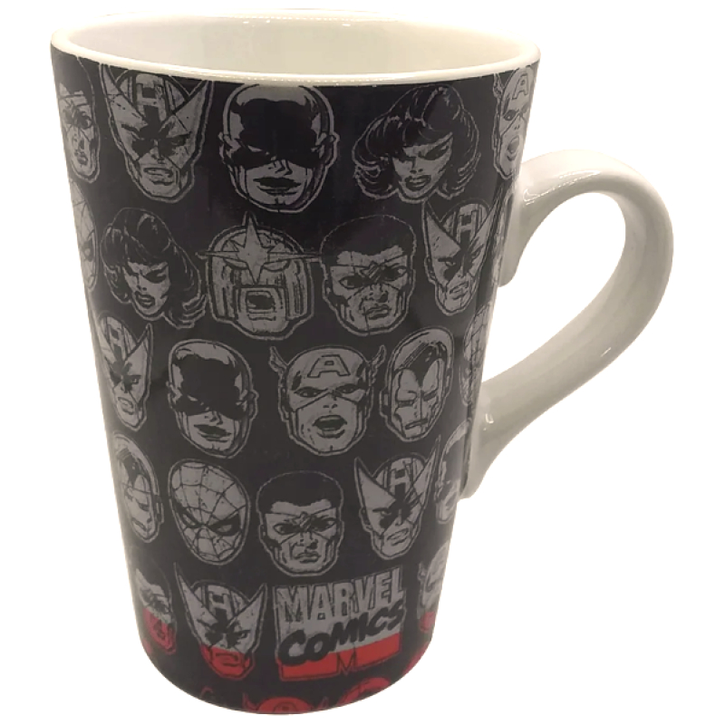 Taza de cerámica larga marvel 4 diseños - azul