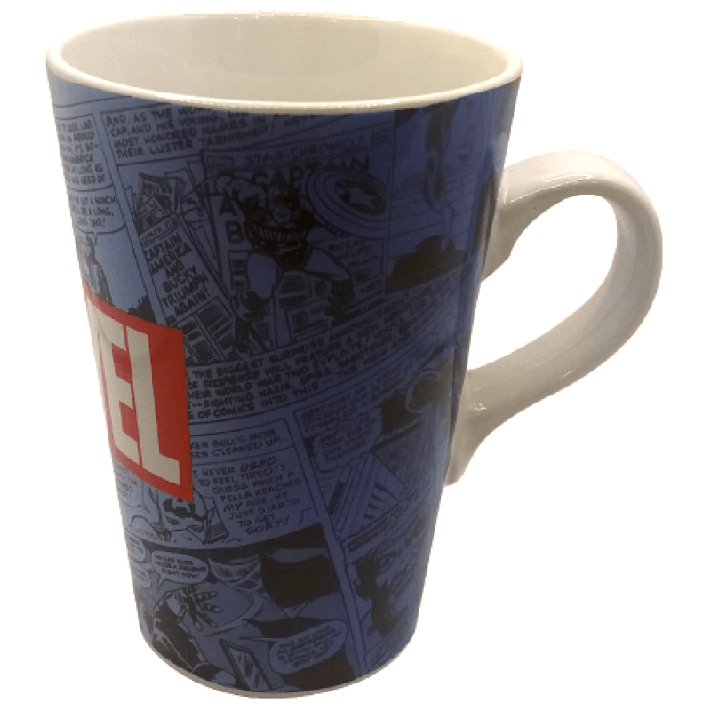 Taza de cerámica larga marvel 4 diseños - azul