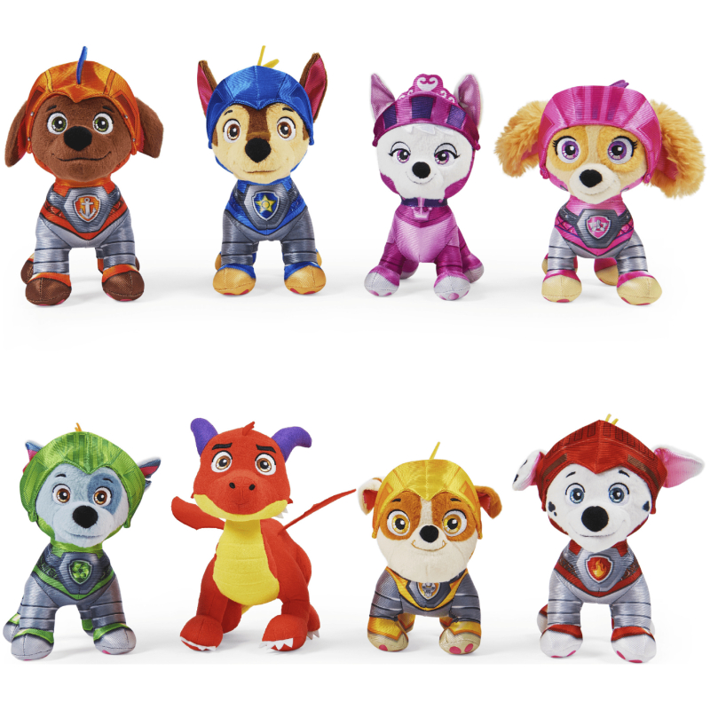 Paw patrol peluche rescue knights - azul/chase