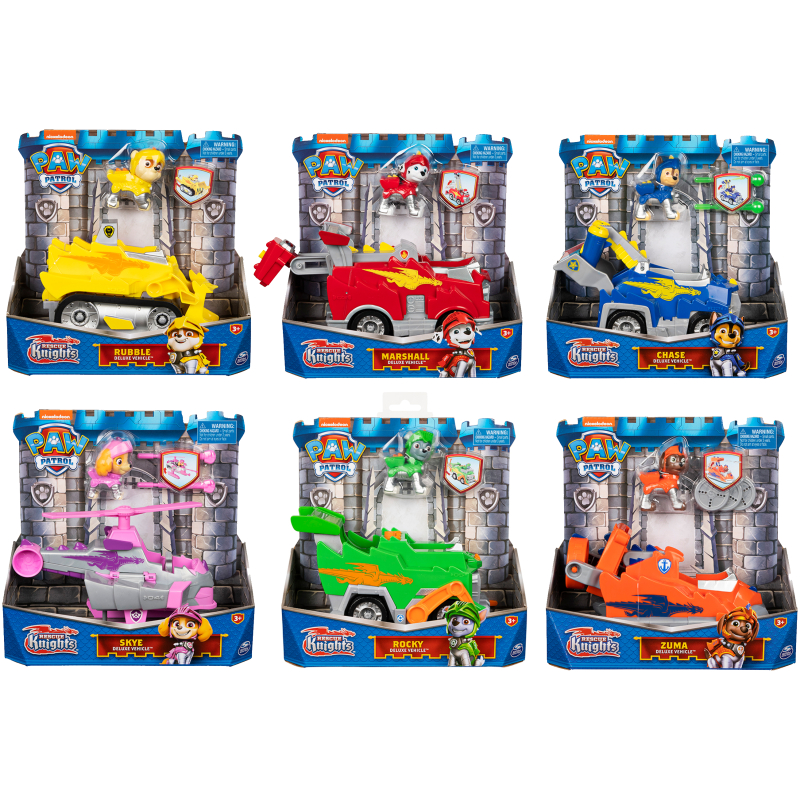 Vehículo paw patrol rescue knights