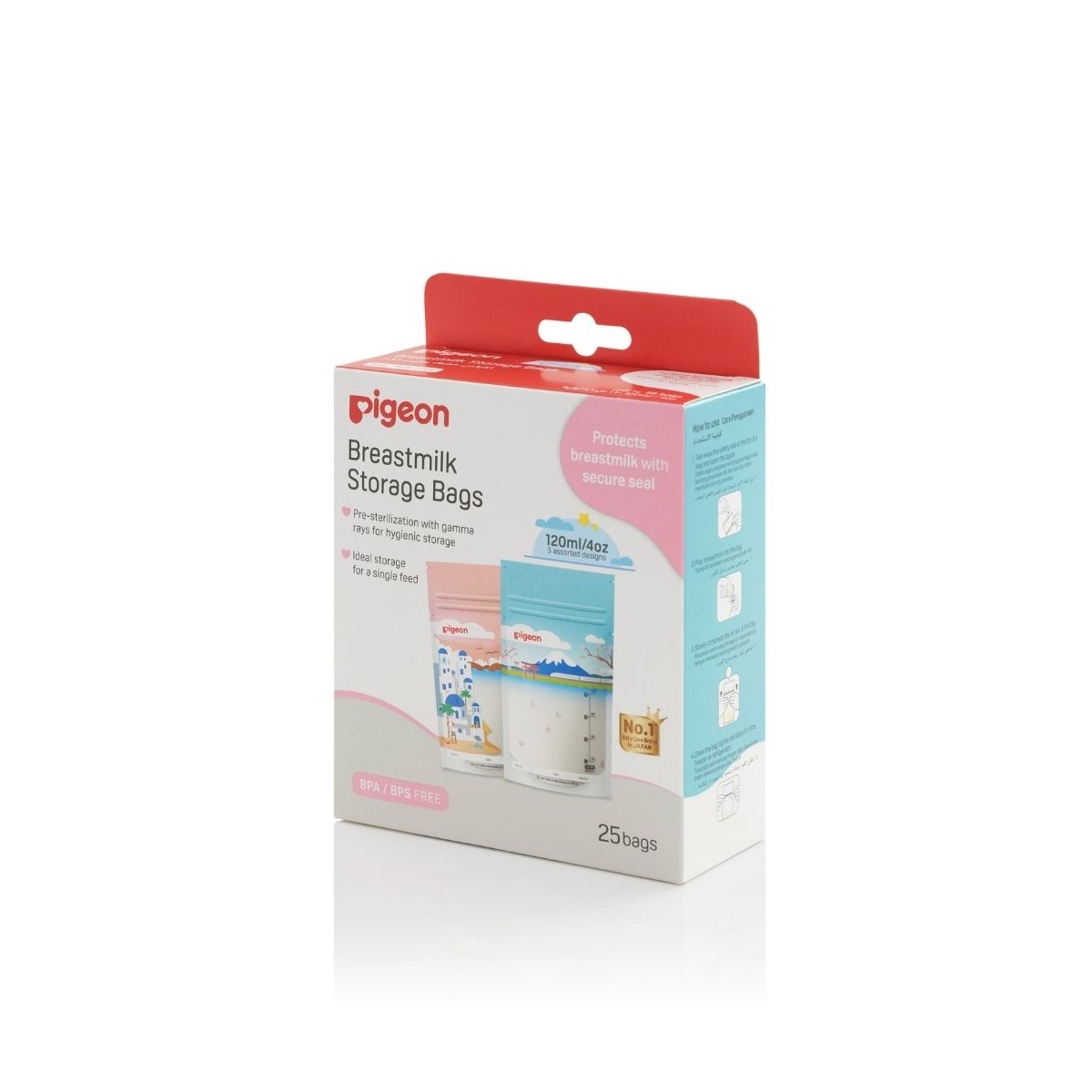 Bolsas Para Almacenar Leche Materna 120 Ml Pigeon - Bebeclick