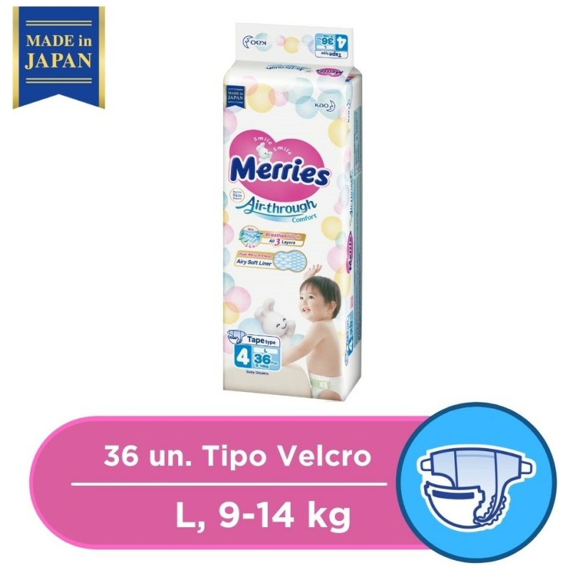 Pañales desechables merries talla l 36 pcs