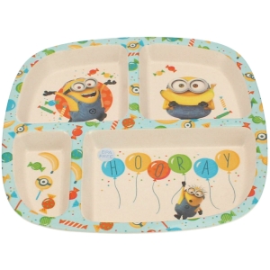 Plato infantil con divisiones minions