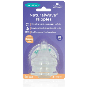 Pack tetinas natural wave flujo medio lansinoh