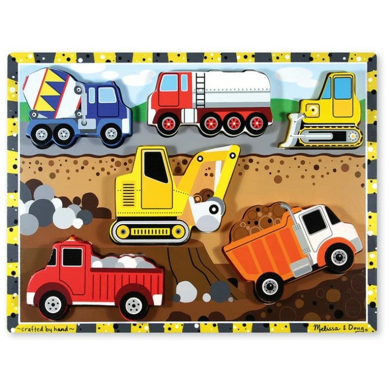 Puzzle encaje vehículos de construcción melissa & doug